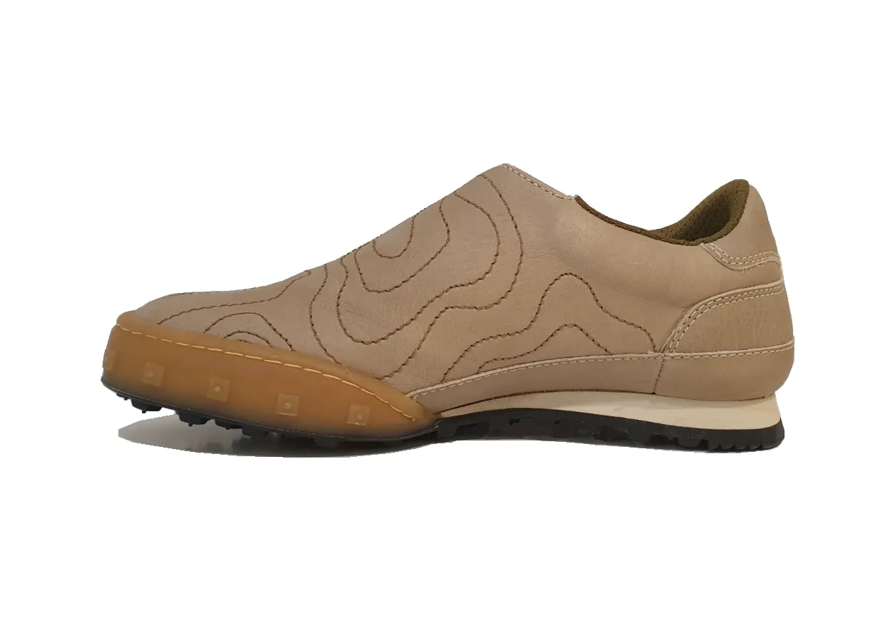 Art W333 Beige Nappa Cross Sky Velcro Slip On Shoe Made In Spain
