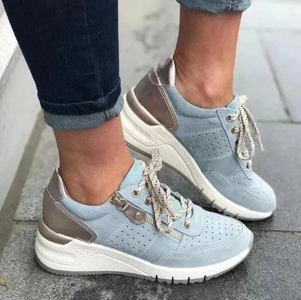 Burnt platform sneakers