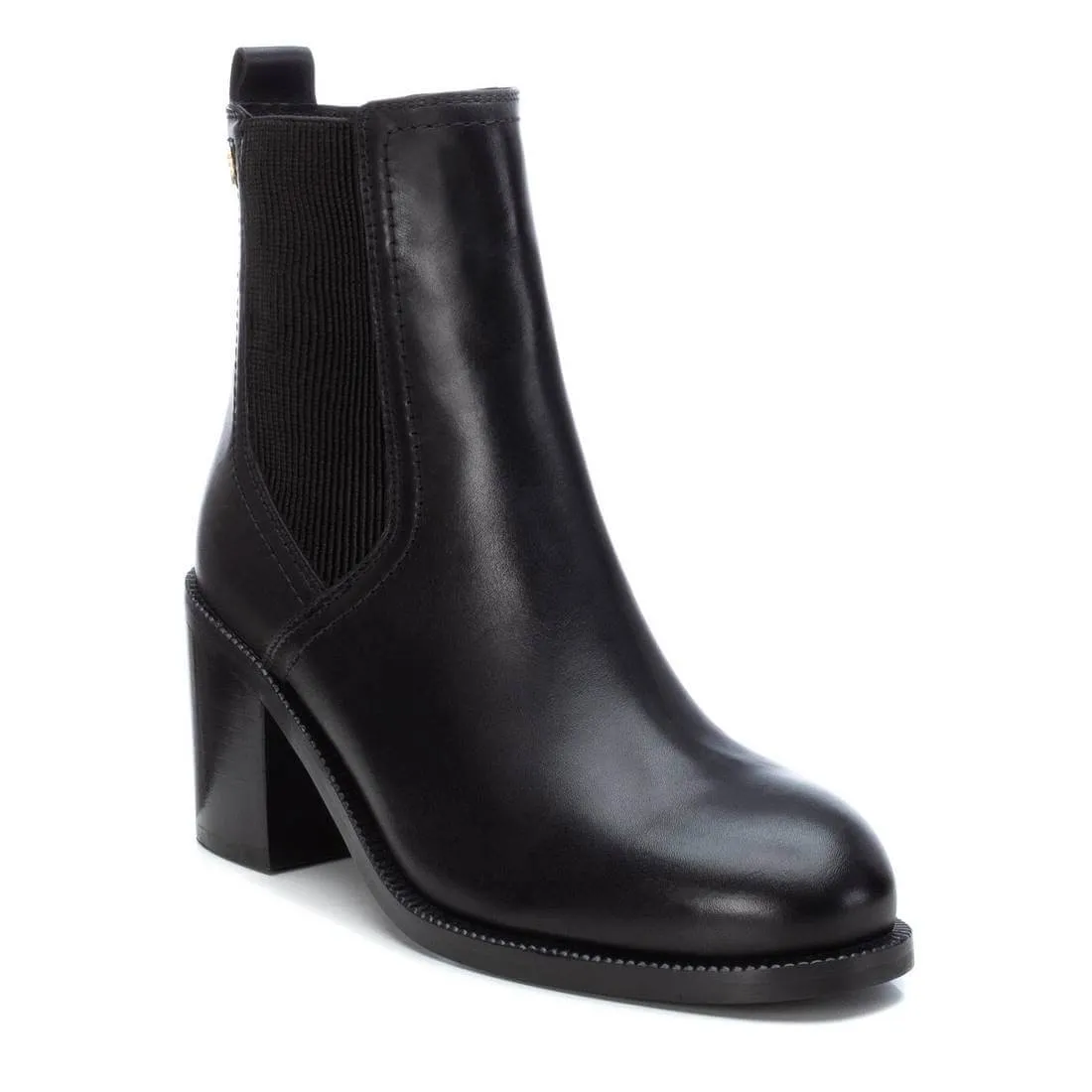 Carmela Black Classic Block Heel Boots
