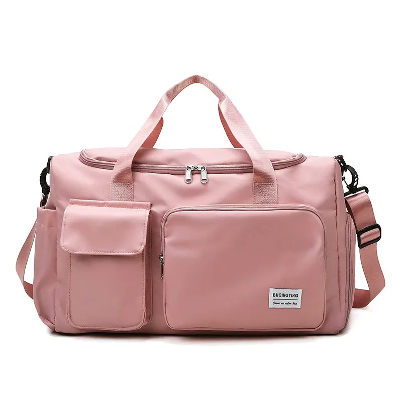 Dry Wet Separation Sports Leisure Bag Korean Style Shoes Seat Yoga Bag Oxford Cloth Double Pocket Luggage Bag