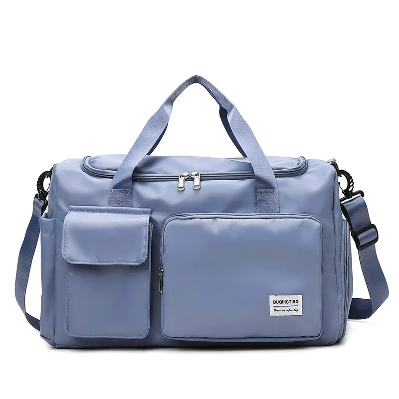 Dry Wet Separation Sports Leisure Bag Korean Style Shoes Seat Yoga Bag Oxford Cloth Double Pocket Luggage Bag