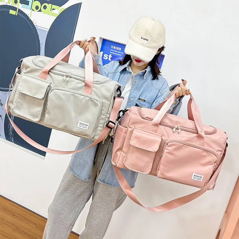 Dry Wet Separation Sports Leisure Bag Korean Style Shoes Seat Yoga Bag Oxford Cloth Double Pocket Luggage Bag