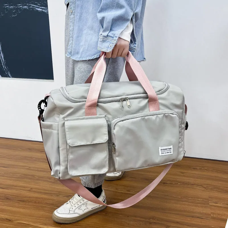 Dry Wet Separation Sports Leisure Bag Korean Style Shoes Seat Yoga Bag Oxford Cloth Double Pocket Luggage Bag