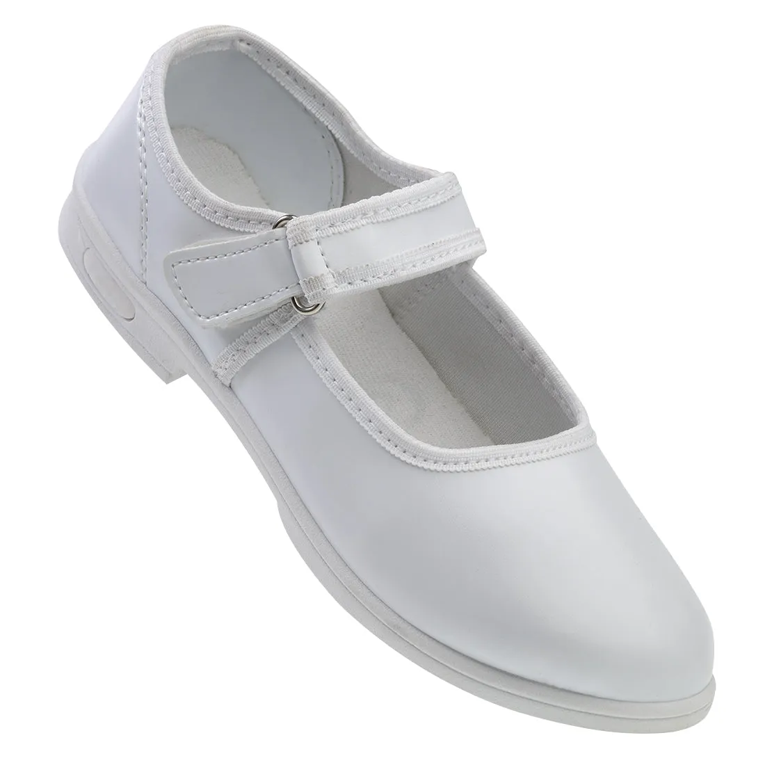 Girls School Shoes - WV592 White