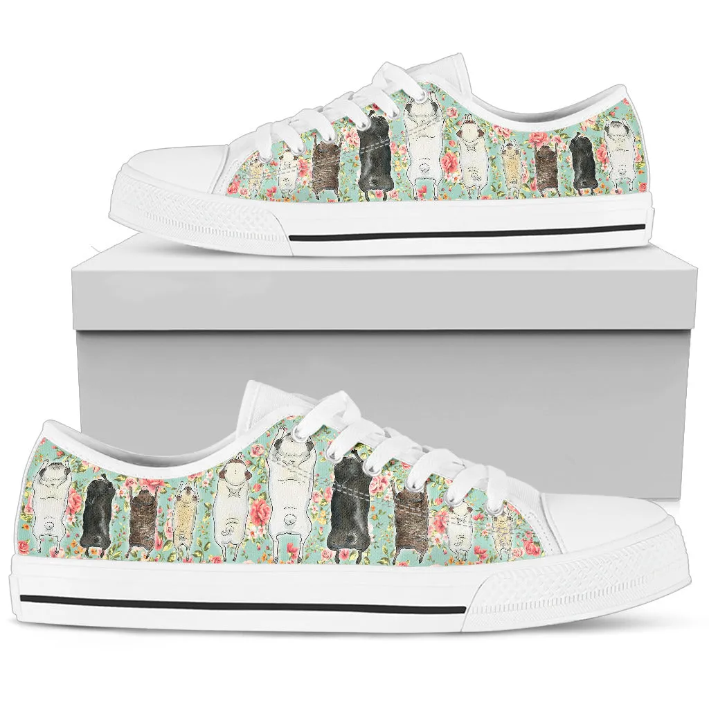 Pugs Women's Low Top Shoes Animal Sneakers