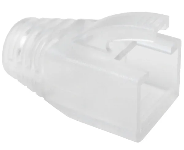 RJ45 Slip-On Boot, CAT5E/6/7, Type Oversize, Clear, 7.0mm OD, 1pc