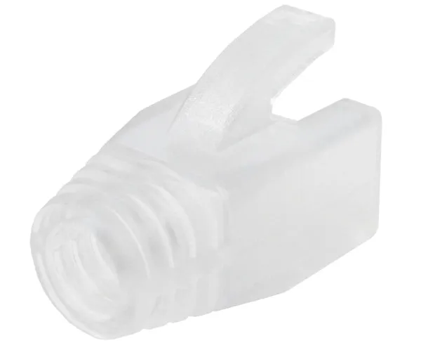 RJ45 Slip-On Boot, CAT5E/6/7, Type Oversize, Clear, 7.0mm OD, 1pc