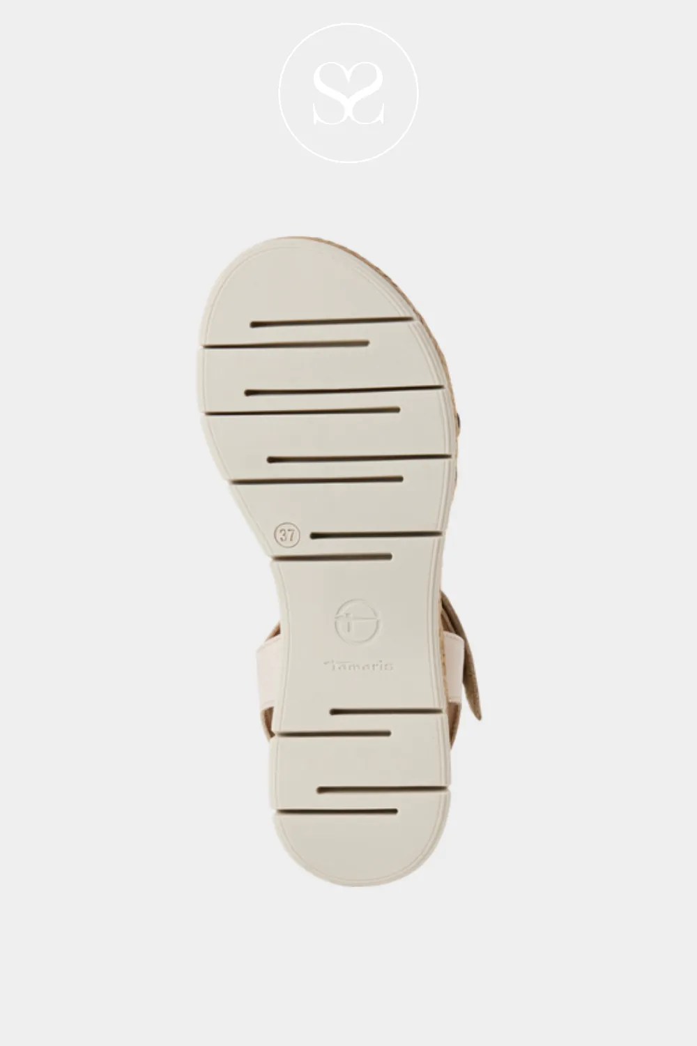 TAMARIS 1-28220-44 LEATHER LEOPARD/IVORY WEDGE SANDALS