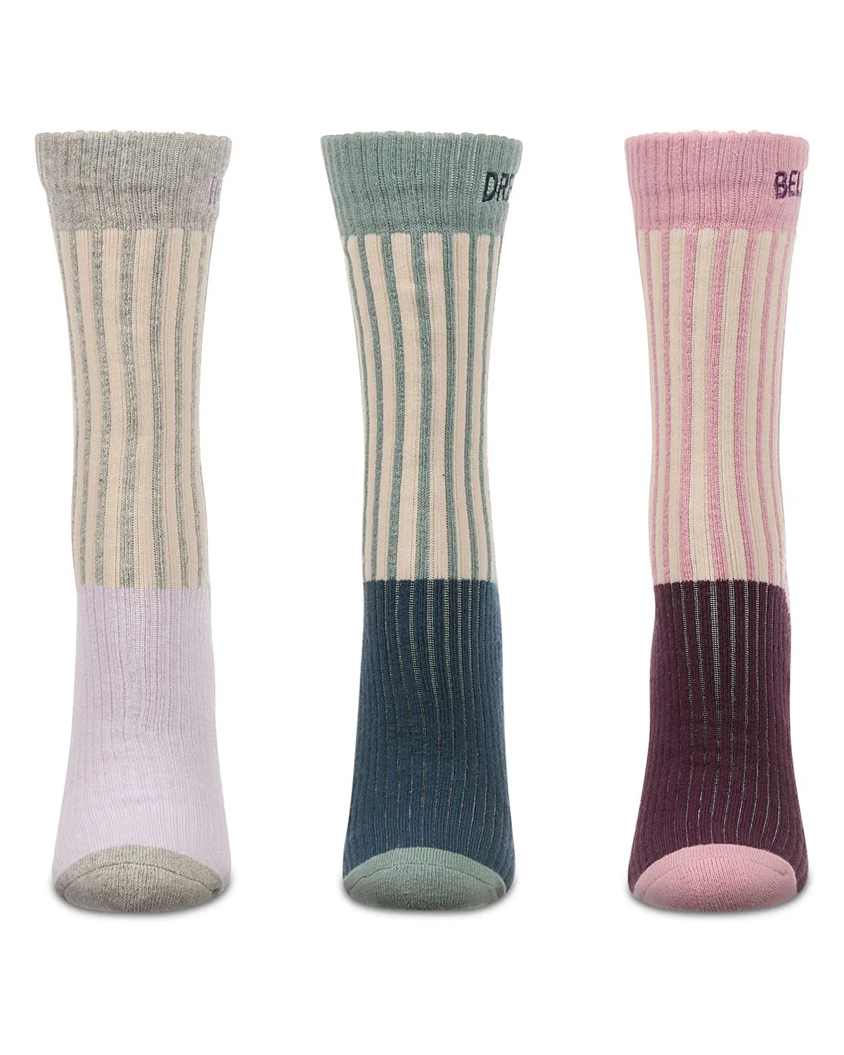 Women's 3 Pair Pack Inspirations Embroidered Cuff Crew Socks